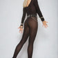 Opaque Long Sleeve Bodystocking