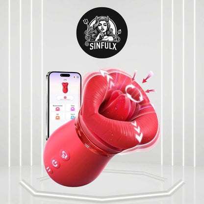 Estimulador de Clítoris con Lengua Giratoria y Control por App RoseLick