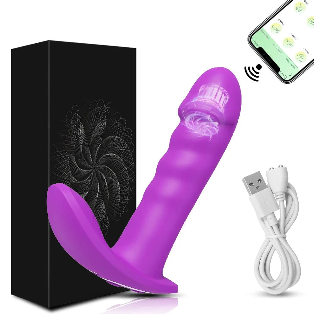 SyncThrust App Control Thrusting Rabbit Vibrator