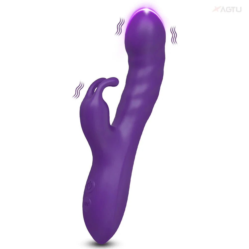 Vibrador RoseThrust Royale Rabbit de empuje con 10 modos