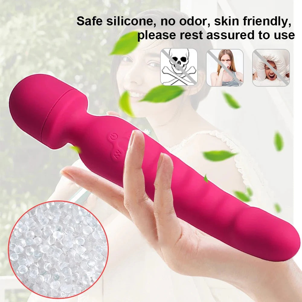 VeloraIgnite Vibrador con varita de doble cabezal térmico