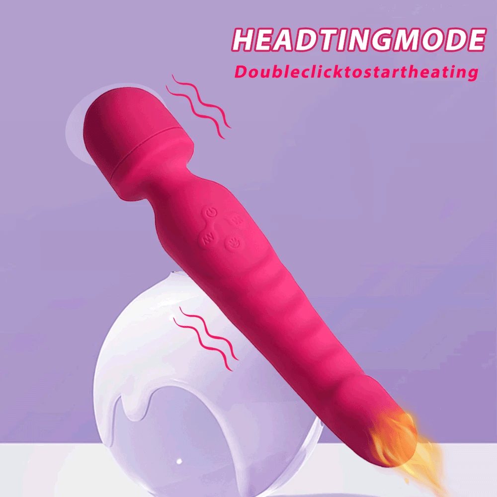 VeloraIgnite Vibrador con varita de doble cabezal térmico
