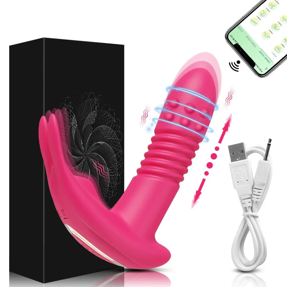 SyncThrust App Control Thrusting Rabbit Vibrator