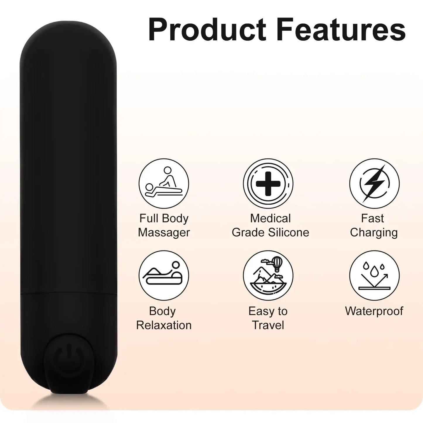 Minivibrador recargable MiniPulse con forma de huevo