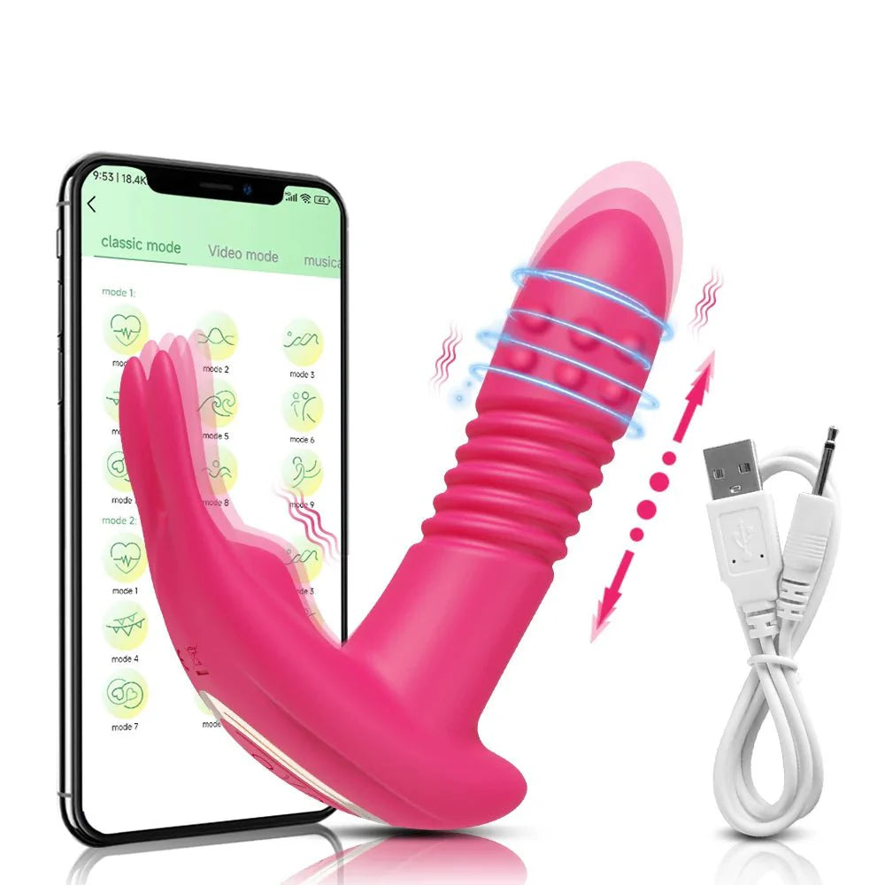 SyncThrust App Control Thrusting Rabbit Vibrator
