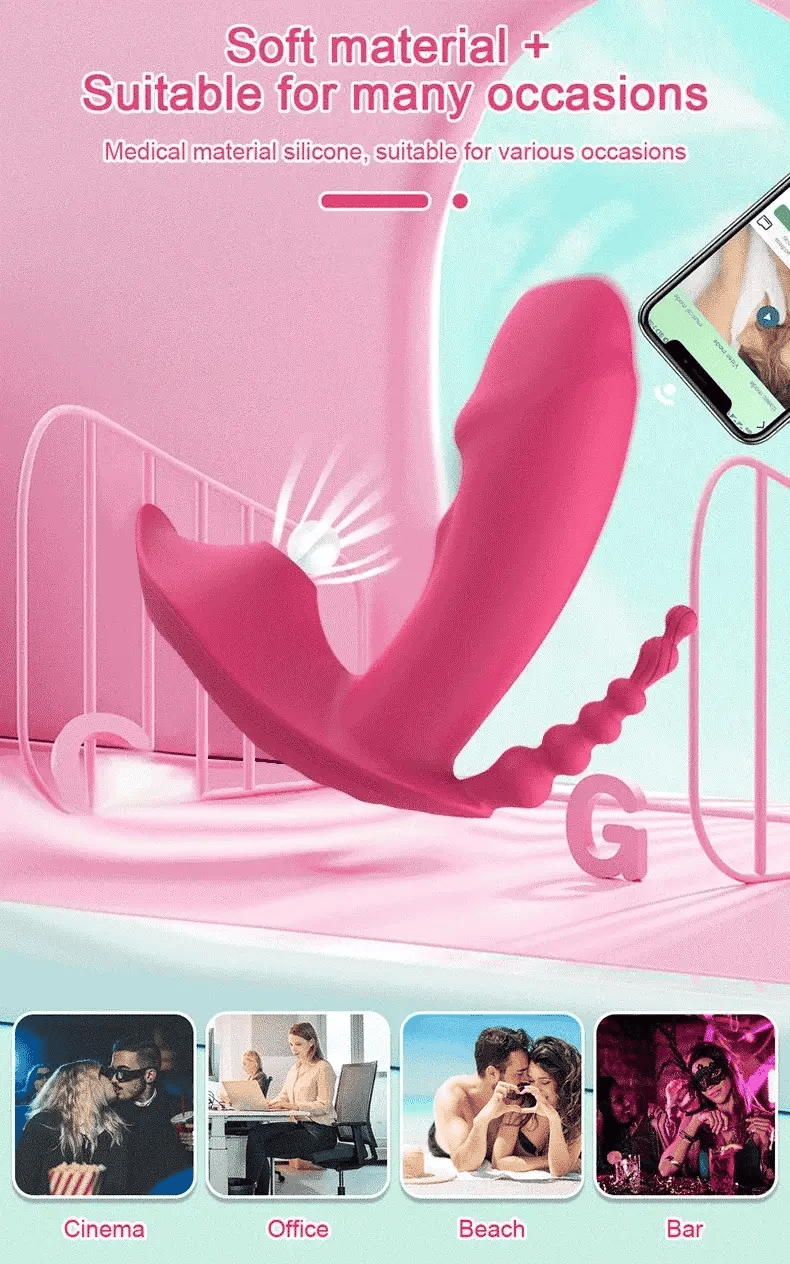 Vibrador Dildo 3 en 1 con Control Bluetooth por APP y Succión de Vacío y Calefacción | Estimulador de Vagina y Clítoris | Juguete Sexual Masturbador Femenino para Mujeres