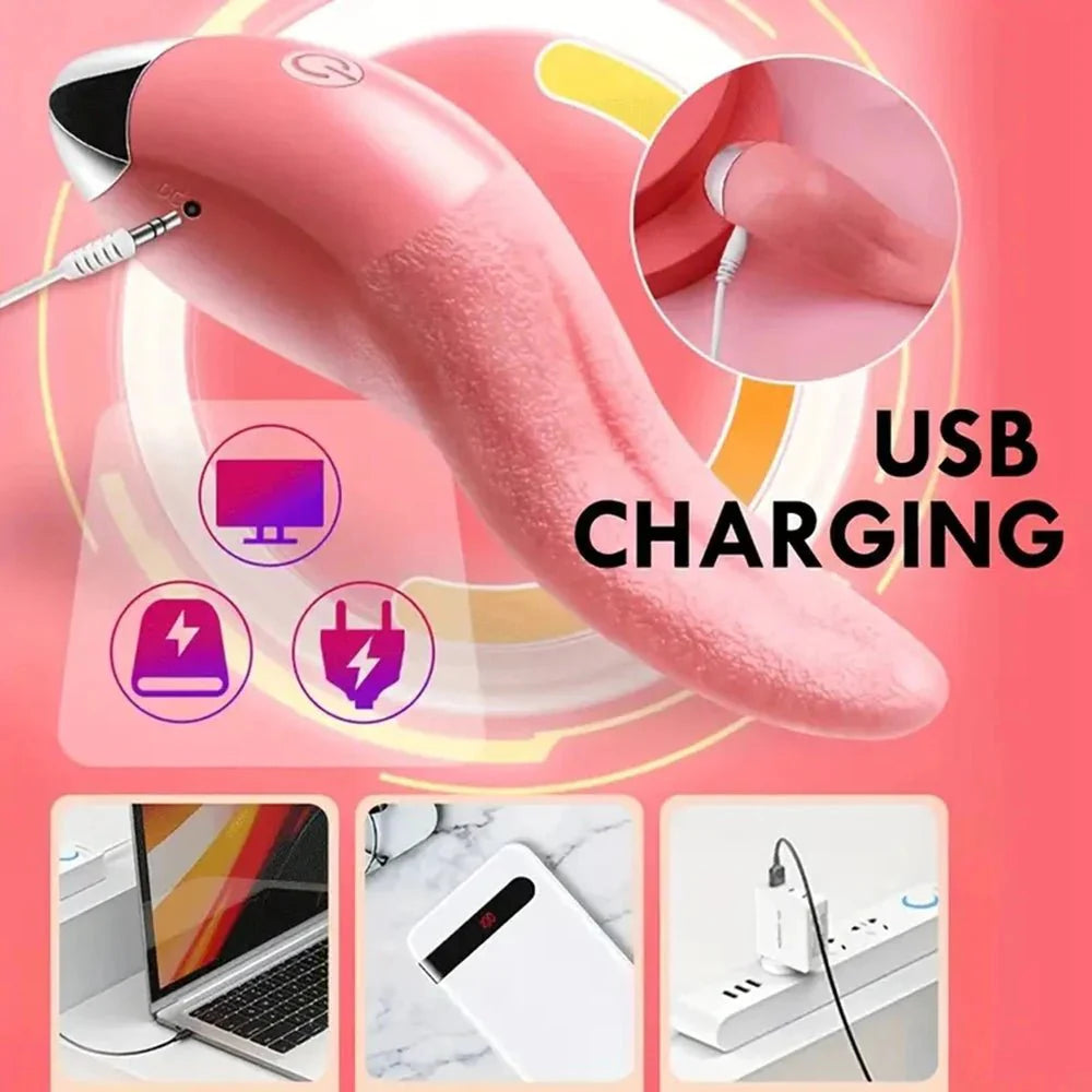 TongueRush Vibrador Clitorial de Lamer Lengua
