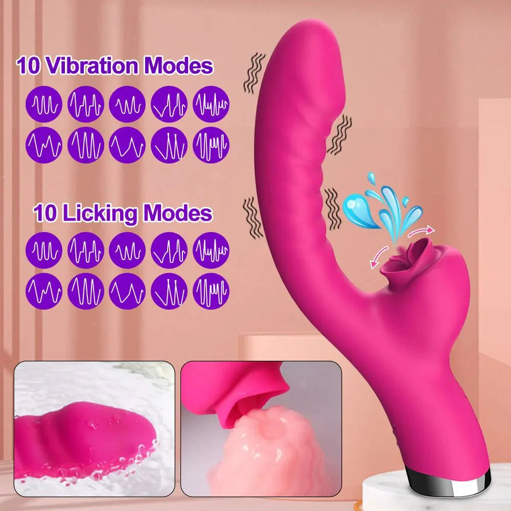 VelvetLick Vibrador de Lengüeteo de 20 Velocidades
