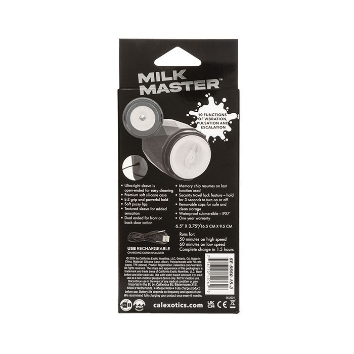 Masturbador de doble extremo con vibración para vagina Milk Master