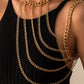 One Shoulder Draped Body Jewelry