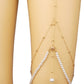 Strappy Pearl Chain Leg Garter