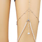 Strappy Pearl Chain Leg Garter