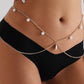 Criss Cross Pearl Belly Chain