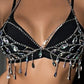 Draped Chain Bra
