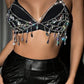 Draped Chain Bra