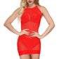 Seamless Mesh High Neck Dress