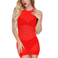 Seamless Mesh High Neck Dress