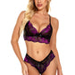 Lacy Contrast Bra Set