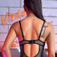 Feisty Faux Leather Teddy
