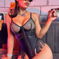 Feisty Faux Leather Teddy