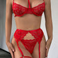 Scalloped Harness Bra and Garter Set