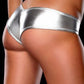 Plus Size Wet Look Thick Band Thong
