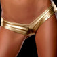 Wet Look Thick Band Thong