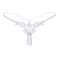 Embroidered Crotchless Pearl Thong