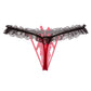 Flirty Ruffled Crotchless Pearl Thong