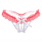 Flirty Ruffled Crotchless Pearl Thong