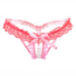 Flirty Ruffled Crotchless Pearl Thong