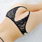 Cut Out Open Crotch Lace Thong