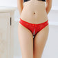 Cut Out Open Crotch Lace Thong