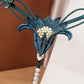 Embroidered Lily Crotchless Panty