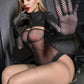 High Neck Net Shrug and Bodysuit