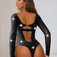Glitter Seamless Cut Out Teddy