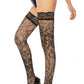 Patterned Fishnet Thigh Highs