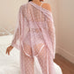 French Dot Mesh Robe and Bra Set