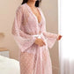 French Dot Mesh Robe and Bra Set