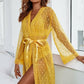 French Dot Mesh Robe and Bra Set
