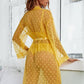 French Dot Mesh Robe and Bra Set