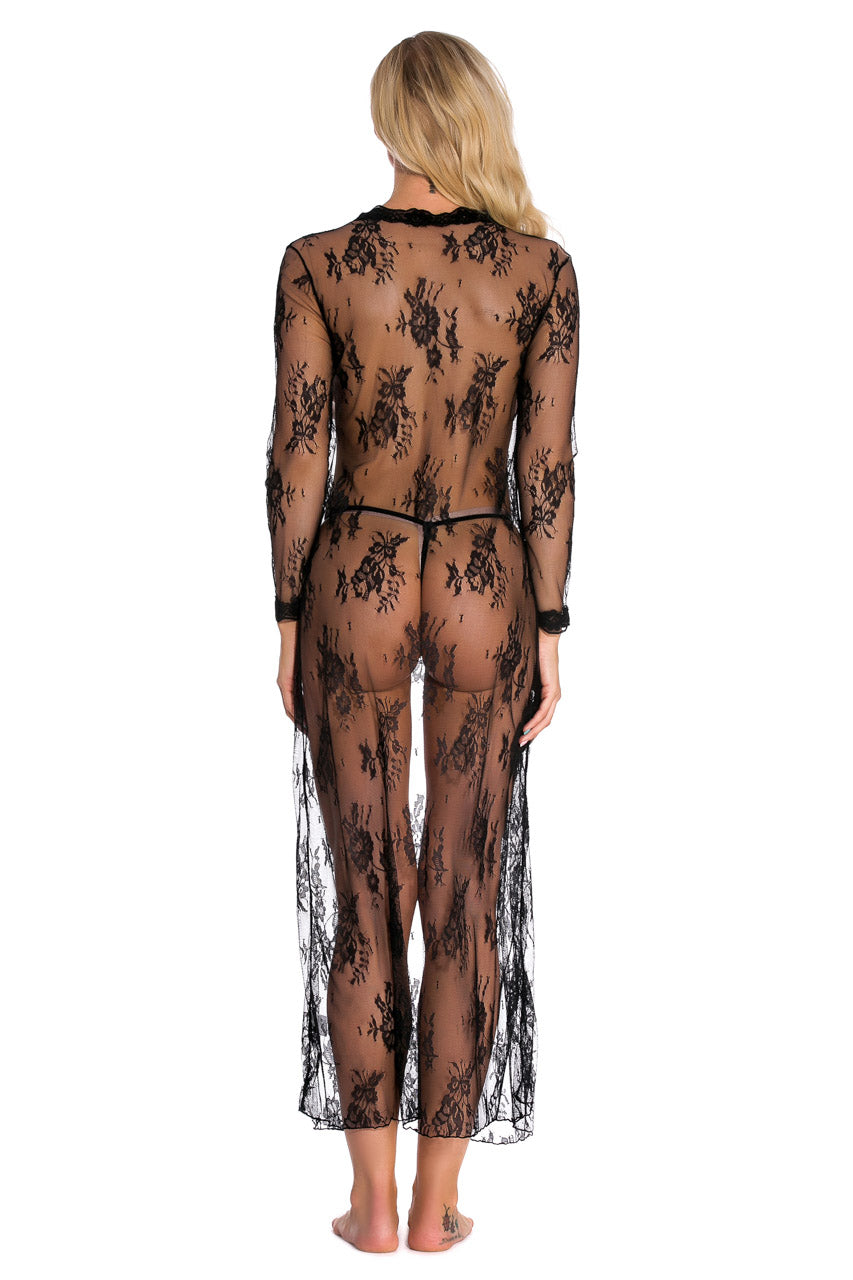 Long Lace Babydoll Robe
