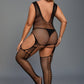 Plus Size Seamless Pothole Bodystocking