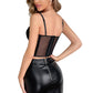 Black Mesh and Lace Bustier