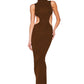 Backless Floor Length Dress