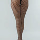 Black Strappy High Waist Net Pantyhose
