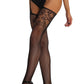 Seamless Floral Suspender Stockings