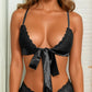 Scalloped Lace Bra Set with Oversized Bow