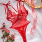 Tied Up Mesh and Lace Teddy