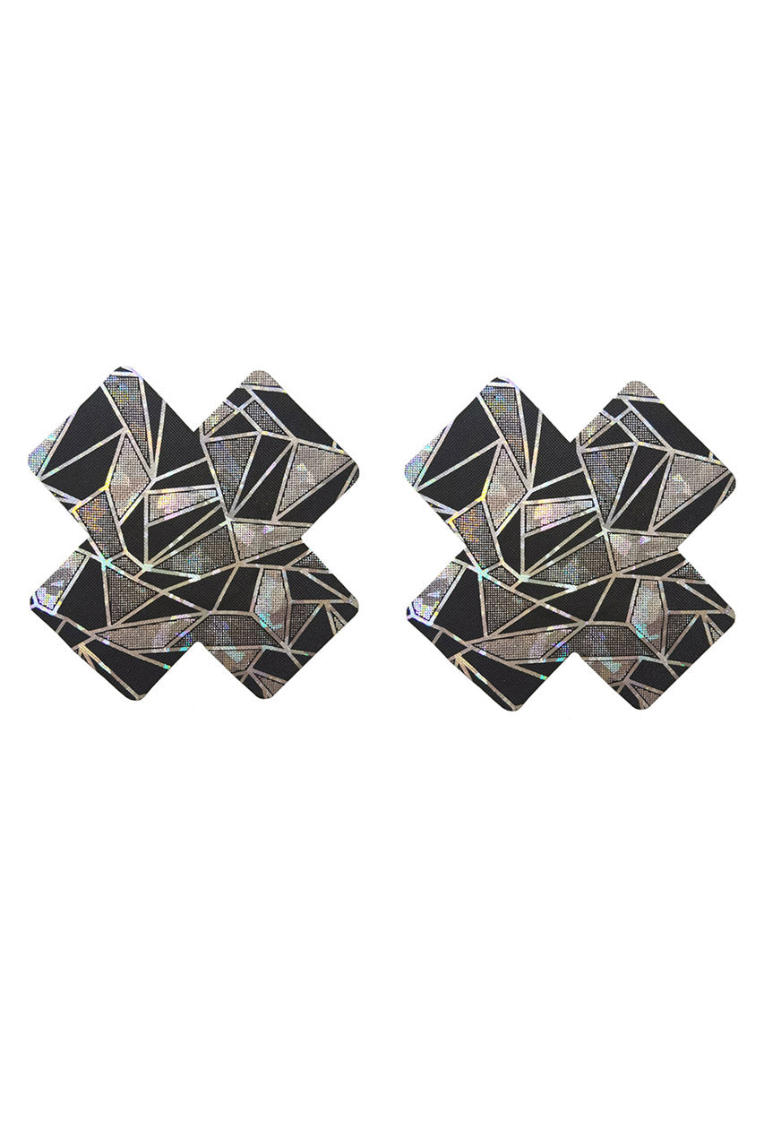 Black Geo X Pasties